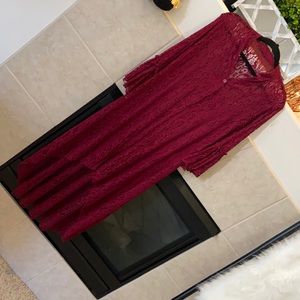 Lace High-low button up top.